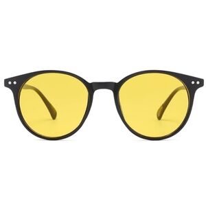 Round Classic Polarized Sunglasses Vintage UV400 SJ2113 Yellow